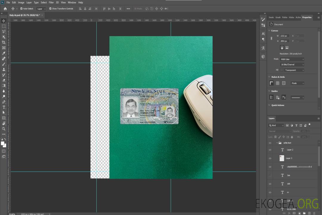 Permis de conduire New York version 2 photolook DEVANT template